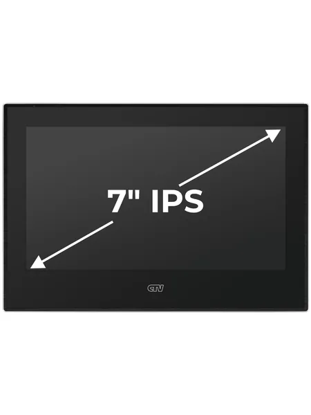 Видеодомофон для квартиры CTV M5704AI Black - Wi-Fi монитор 7" для дома или офиса с искусственным интеллектом, аналоговый видеомонитор с AI-функциями (распознавание, детекция)