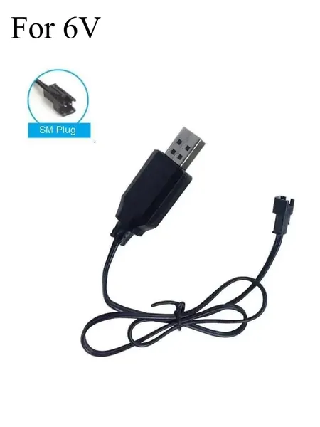 1 шт. USB-кабель-зарядное устройство с разъёмом SM 2P, 3,6 В/4,8 В/6 В/7,2 В/9,6 В, 250 мА, для зарядки NiMH/NiCD аккумуляторов в радиоуправляемых электрических моделях и игрушках