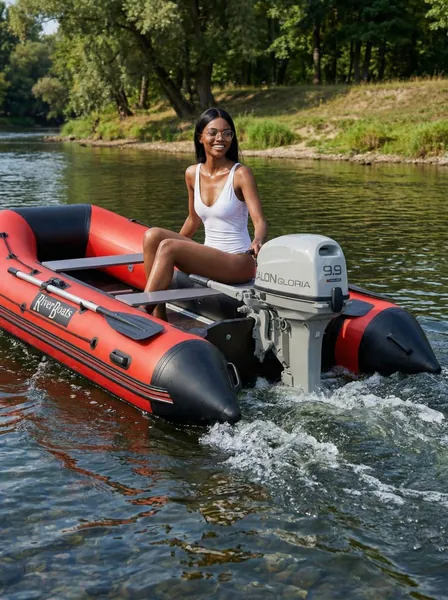Комплект Лодка ПВХ RiverBoats RB-370 НДНД + Лодочный мотор CALON GLORIA T9.9BS MAX (20л.с.)