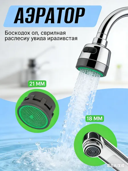 Аэратор для смесителя, 30 штук, водосберегающий сменный бескорпусный фильтр на кран, насадка для резьбы М22 и М24, экономный пластиковый вкладыш без корпуса, диаметр 21 мм внешний, 18 мм внутренний