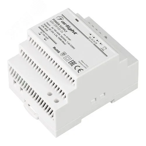 Блок питания ARV-DR100-24 (24V, 4.2A, 100W) (ARL, IP20 DIN-рейка), 031087, Arlight