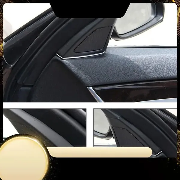 2 шт. наклеек-заглушек для дверных твитеров для BMW 5 серии F10 F11 2011-2013, хромированные рамки дверных динамиков из ABS, запасные части-A74F