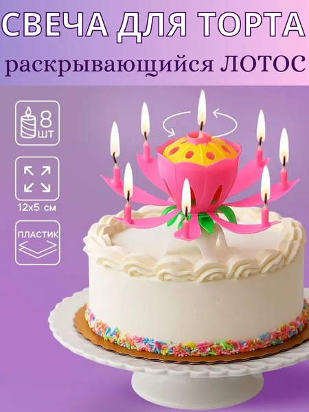 Свечи для торта 12 см 8 шт