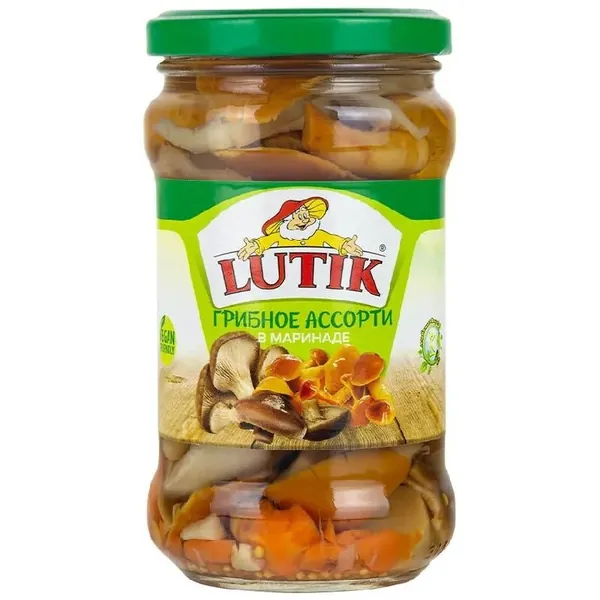 Грибное ассорти 11005 LUTIK в маринаде /стекло/ 314мл