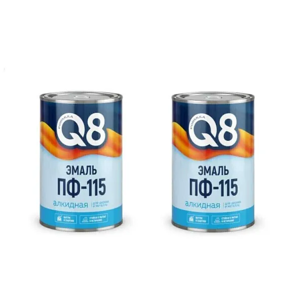 Эмаль Formula Q8 ПФ-115 красно-коричневая, 0,4 кг 2шт