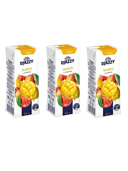 DJAZZY Нектар манго, 0,2 л, 3 уп