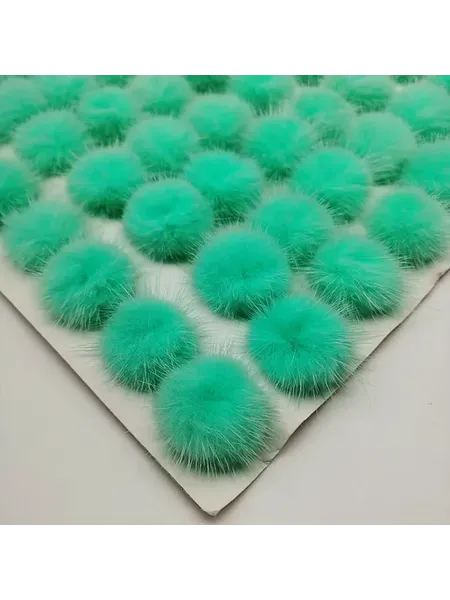 50 шт. помпонов норка 40 мм, цвет 2 light green