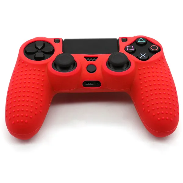 Чехол из силикона для геймпада PS4, PS4 Pro и PS4 Slim красного цвета