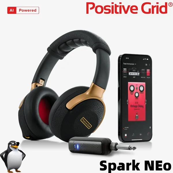 Наушники для электрогитары и бас-гитары Positive Grid Spark NEO Беспроводные накладные AI-наушники с низкой задержкой, для домашней практики, репетиций и студийного мониторинга