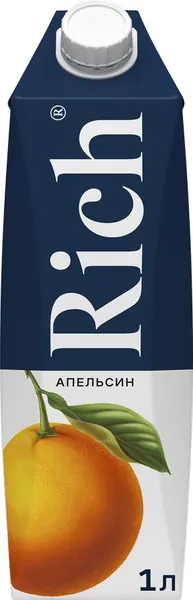 Нектар RICH Апельсиновый с мякотью низк. калор. т/пак (Россия) 1L
