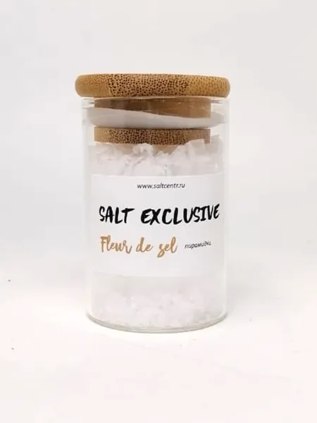 Соль SALT EXCLUSIVE Fleur de sel соляные пирамидки (Мадагаскар), 50 грамм, стекло