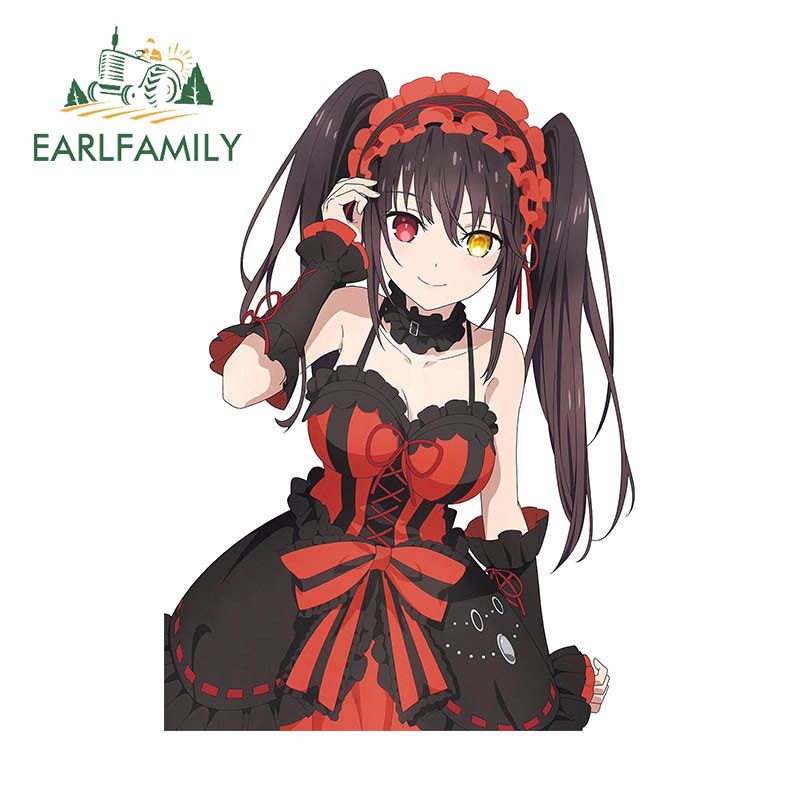 EARLFAMILY 13cm For Cartoon Kurumi Nightmare Автомобильные наклейки защищенные от царапин, виниловая наклейка для мотоцикла, подходящая для любой ровной и гладкой чистой поверхности
