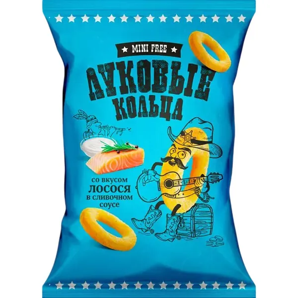 MiniFree Луковые кольца, лосось в сливочном соусе, 45 г