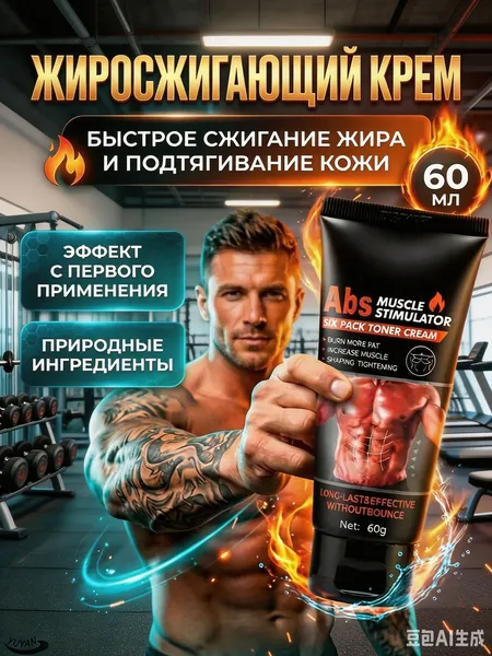 Крем для похудения жиросжигающий, мощный антицеллюлитный крем гель для сжигания жира на животе,от целлюлита и растяжек, для массажа и обертывания разогревающий,уход за телом для мышц живота и талии