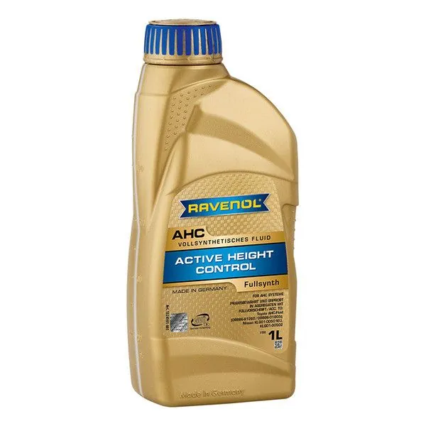 Жидкость гидравлическая синтетическая для подвески RAVENOL AHC Active Height Control Fluid (1 литр), для активной подвески и гидравлической системы управления движением кузова (4014835-8-72-349)