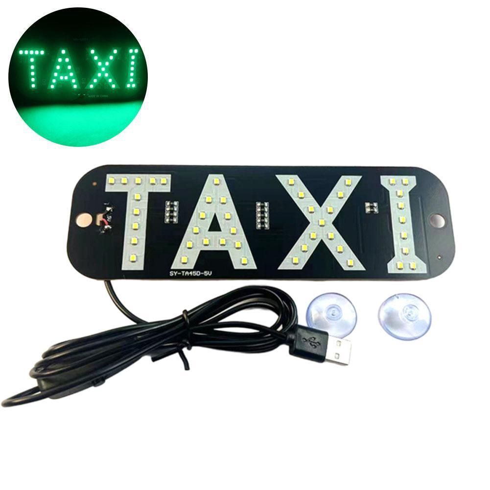 Светодиодный знак TAXI, USB, на лобовое стекло с присосками.