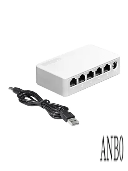 ANB-5-Портовый Ethernet-Коммутатор 100 Мбит/С, Мини-Сетевой Концентратор, Ethernet-Сплиттер