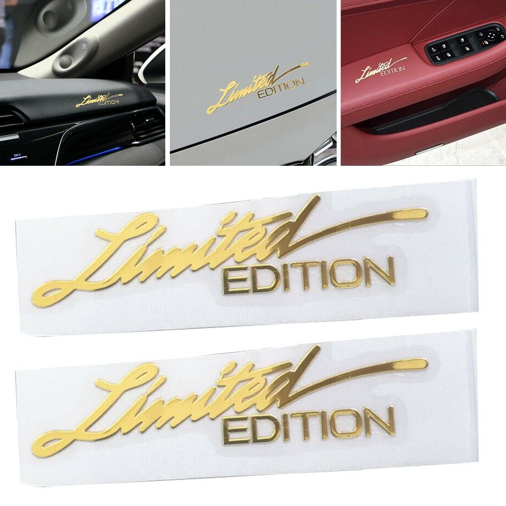 2x 3D-значок Gold Limited Edition с металлической наклейкой-эмблемой для автомобильных аксессуаров