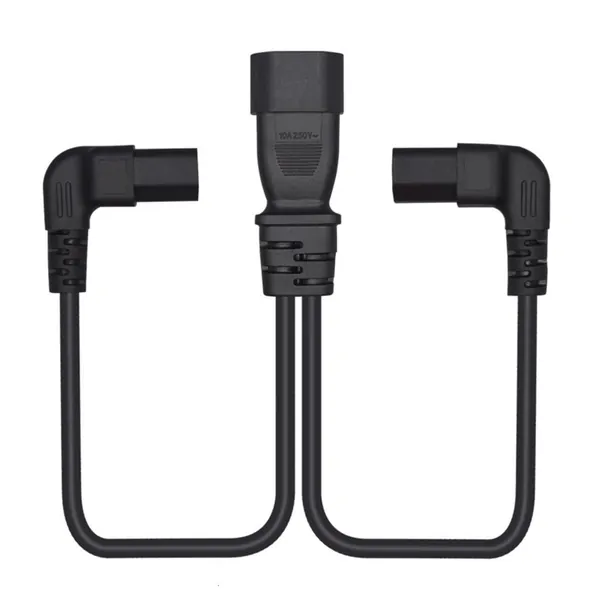 IEC320 C14 до 2XC13 Силовой кабельный шнур US 3PIN Угловой Y Splitter