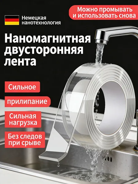 Клейкая лента канцелярская 30 мм x 1 м, 1 шт.