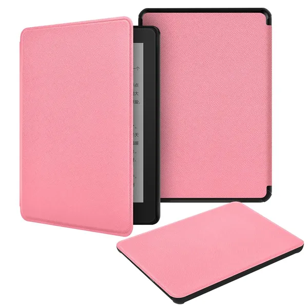 Чехол для Kindle Paperwhite 12-го поколения 2024 года и Kindle Colorsoft Signature Edition (7 дюймов), розовый, с функцией автоматического пробуждения и отключения