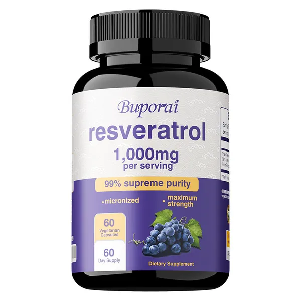 Добавка Buporai Resveratrol разработана для поддержания здорового старения, здоровья сердца и иммунной системы.