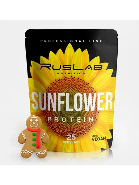 Протеин SUNFLOWER подсолнечный веган 800г имбирный