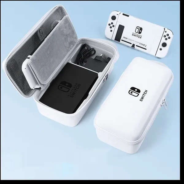 Защитная сумка для хранения Nintendo Switch, портативная, аксессуары для игровой консоли, функция встроенного кронштейна, OLED/NS черный