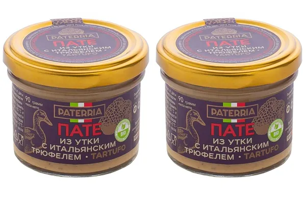 Пате PATERRIA из мяса утки с итальянским трюфелем 90г*2штуки
