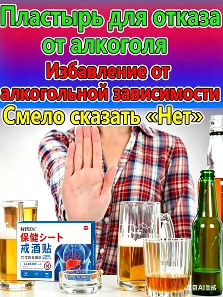 Энергоматрица нет алкоголю, Aлкогольной зависимости и похмелья заплатка, средство для детокса организма и печени, натуральный комплекс против алкоголизма для мужчин и женщин 10 заплатка