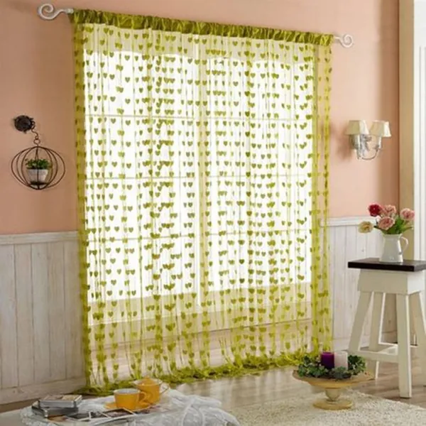 Тюль крепление зажимы 100x200 см 1 шт светло-зеленый