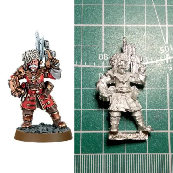 Vostroyan Officer w/Power Fist 2005 Imperial Guard Warhammer миниатюра металл