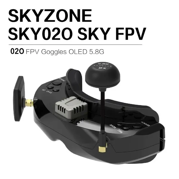 Приемник SKYZONESKY02O 5.8G., Видеорегистратор высокой четкости, устанавливаемый на авиационный шлем, двуязычные очки FPV на китайском и английском языках, 10 портов, OLED-экран