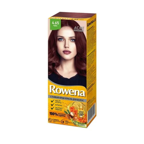 Rowena Крем-краска стойкая для волос тон 4.65 Рубин