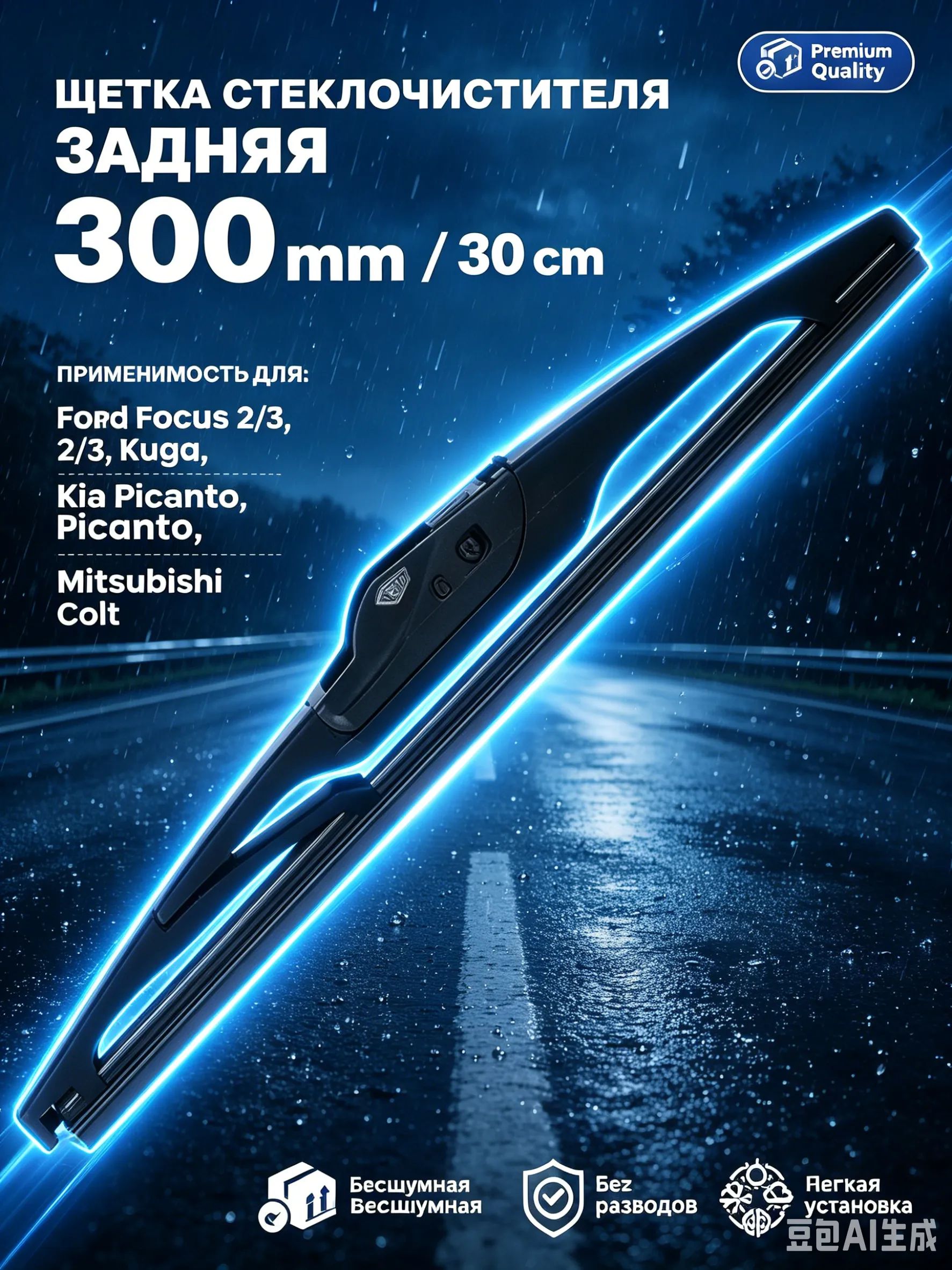 Щетка стеклоочистителя, арт. mn-yushua, 30 см