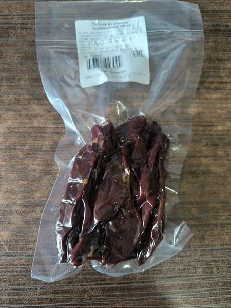 Полоски из оленины сырокопченые