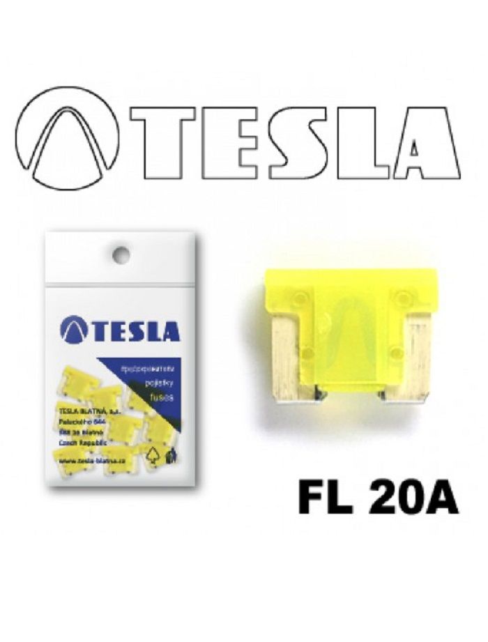 Предохранитель 20A микро TESLA 10шт. серия FL