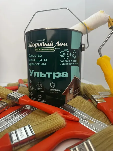 Пропитка для дерева быстросохнущая, для внутренних и наружных работ, 2,7 л, Дуб