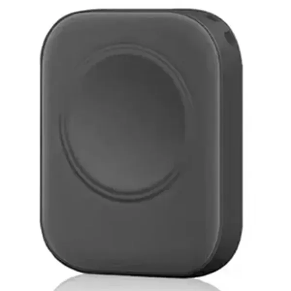 это портативное магнитное беспроводное зарядное устройство для iwatch / совместимо с сериями 9-1 и se, с разъемом type-c, черного цвета.
