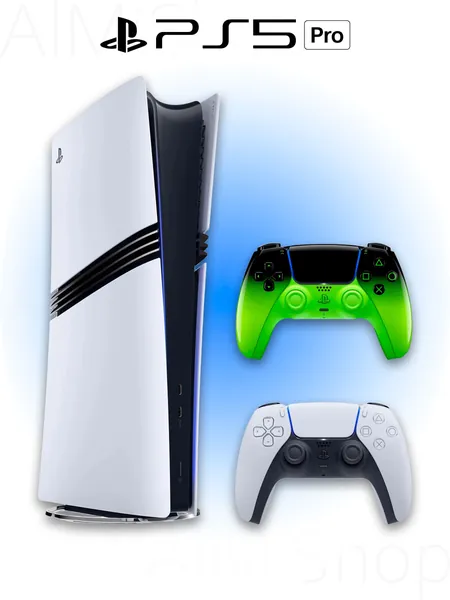 Игровая приставка Sony PlayStation 5 PRO + 2 геймпад (зелено-черный, Remix Green)