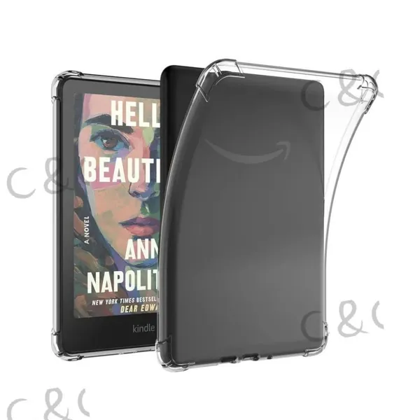Эксклюзивный ультратонкий чехол из силикона и ТПУ для Kindle Paperwhite 12 поколения 2024 года с 7дюймовым дисплеем, обеспечивающий легкую защиту от царапин и выполненный в прозрачном дизайне