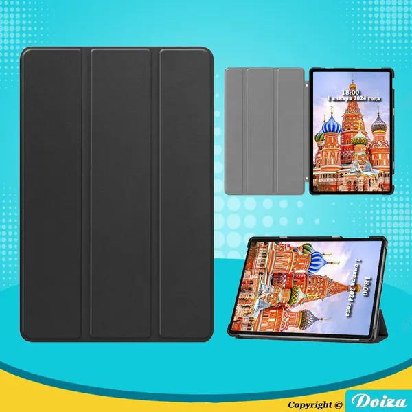 Планшетный Чехол на Teclast T40 Pro /Универсальный Противоударный Чехол книжка для Текласт TLA002,магните,экокожа,черный