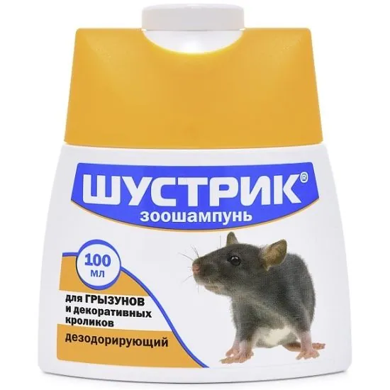 Шампунь для грызунов АВЗ Шустрик, дезодорирующий, 100 мл (4603586002909)