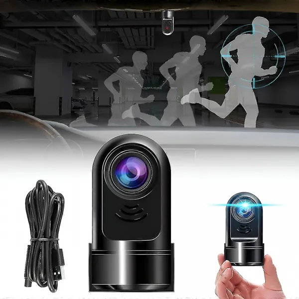 GJX Мини-видеорегистратор с Wi-Fi и Bluetooth, 1080P HD, вращающийся на 360 , для автомобилей.