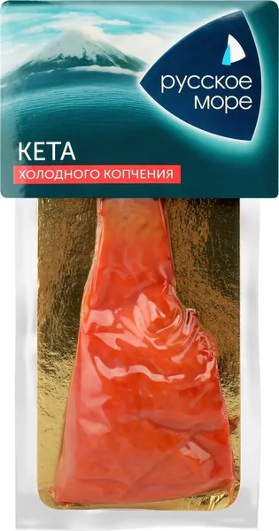 Кета холодного копчения РУССКОЕ МОРЕ филе-кусок, 150г