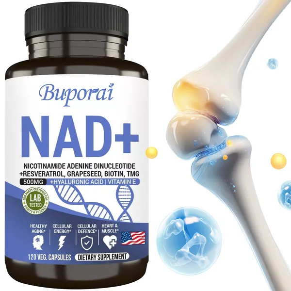 Бупорай - содержит NAD+, ресвератрол, экстракт виноградных косточек, биотин, гиалуроновую кислоту - поддерживает здоровое старение, клеточную энергию, клеточную защиту, а также здоровье сердца и мышц.