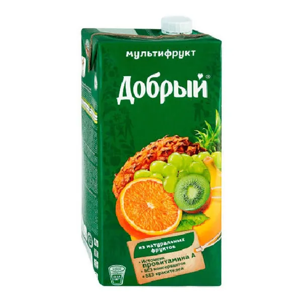 Нектар Добрый мультифрукт неосветленный 2 л