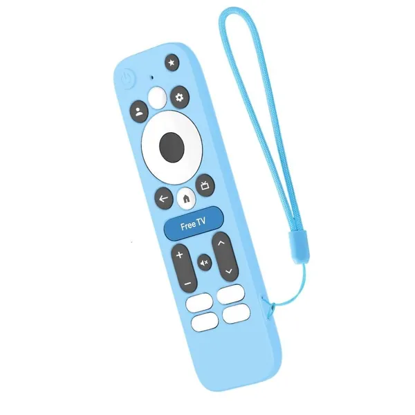 Прочный силиконовый чехол для пульта onn.GoogleTV Box 4KPro с текстурированной поверхностью, Luminous blue