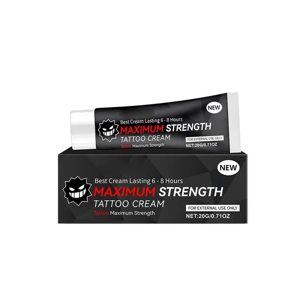 Крем после нанесения татуировки Maximum Strength, с длительным охлаждением до 8 часов, 20 г