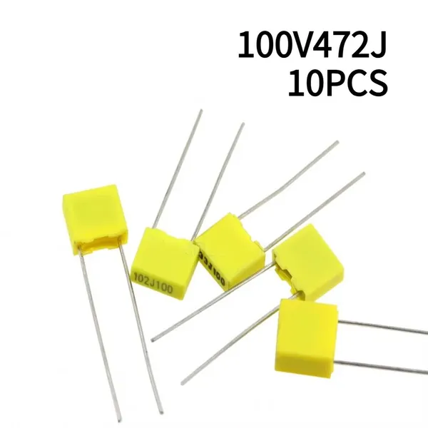 10PCS Корректирующий конденсатор 100V Полипропиленовый пленочный конденсатор 100V 472J